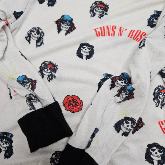 Rowdy Sprout Guns N Roses Long Sleeve Thermal Set 6-12m Months 2pc PJs Band - Picture 4 of 8